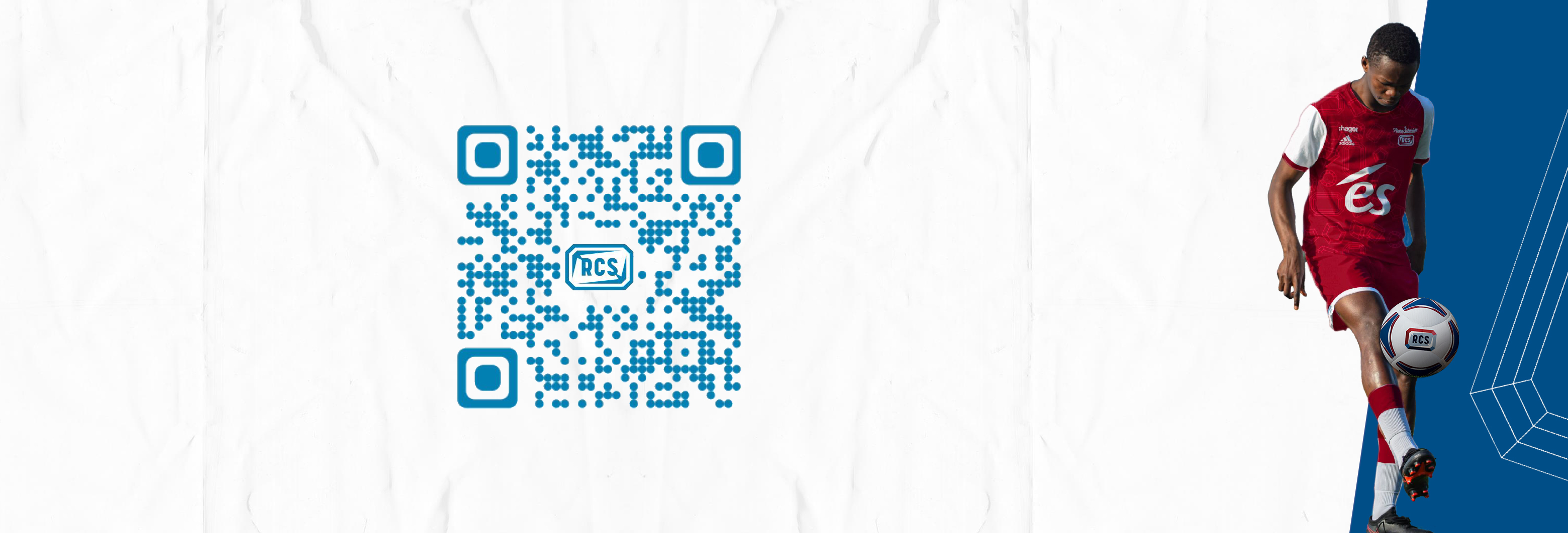 Qr code, Racing Club de Strasbourg, design textile par Florent Andarelli
